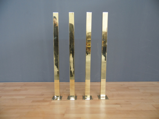 Metal Square Kitchen Island Stainless Steel  Post Table Legs