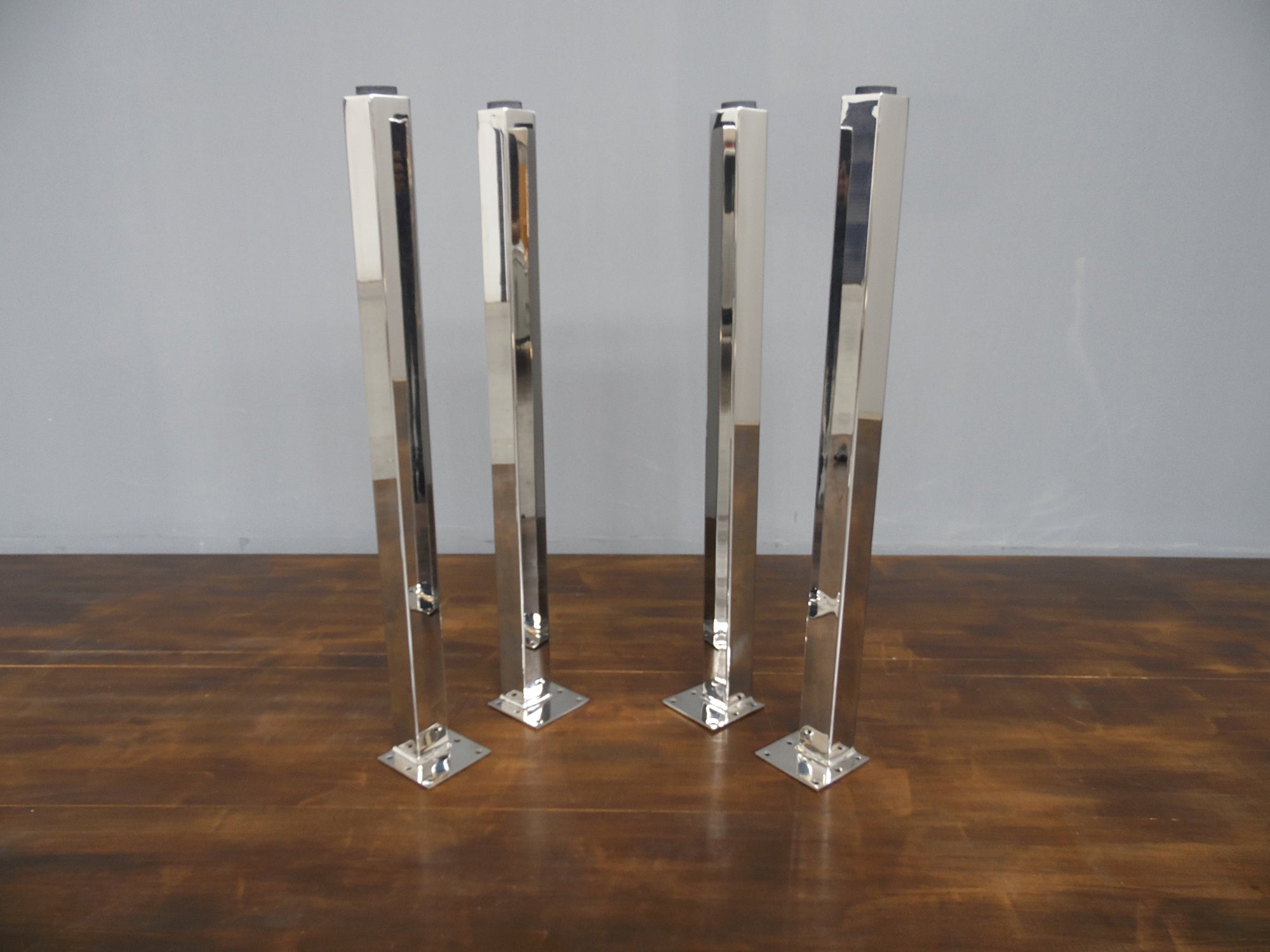 Metal Square Kitchen Island Stainless Steel  Post Table Legs