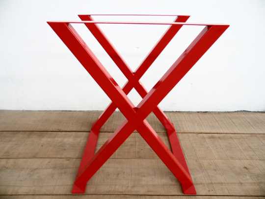 28" X Frame Round Table Base , 24"  Width, Height 26" To 32"