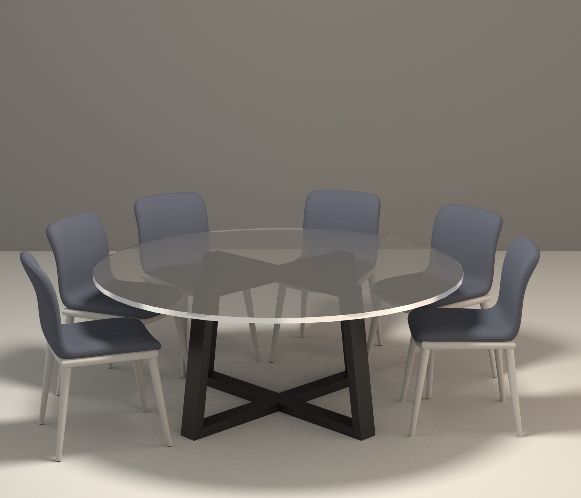 Trapezoid Round Steel Frame Dining Table Base For 72 '' Tables   | TEPE 4840