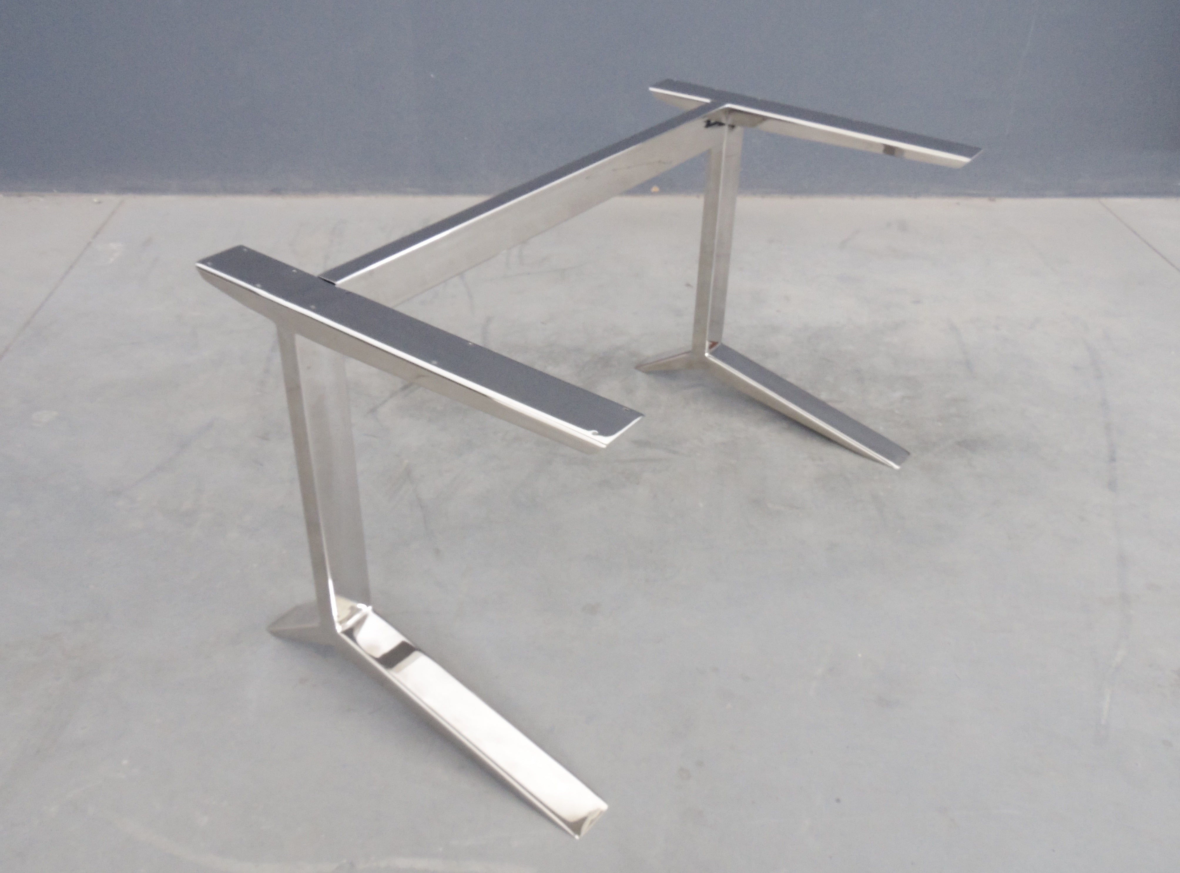 stainless steel desk legs  chrome polished