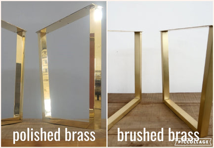 polished brushed antique brass legs for table 