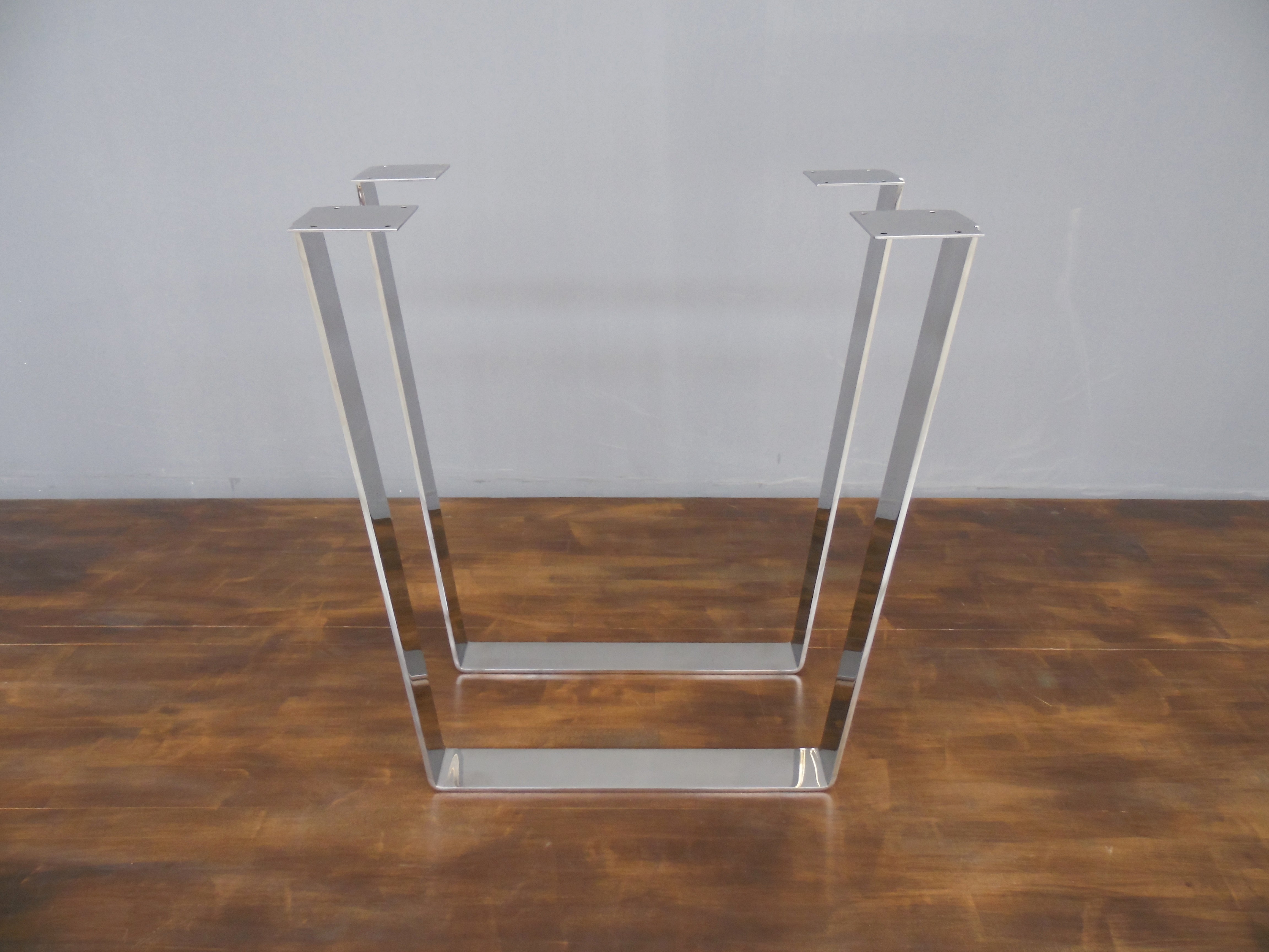 trapezoid stainless steel desk legs
