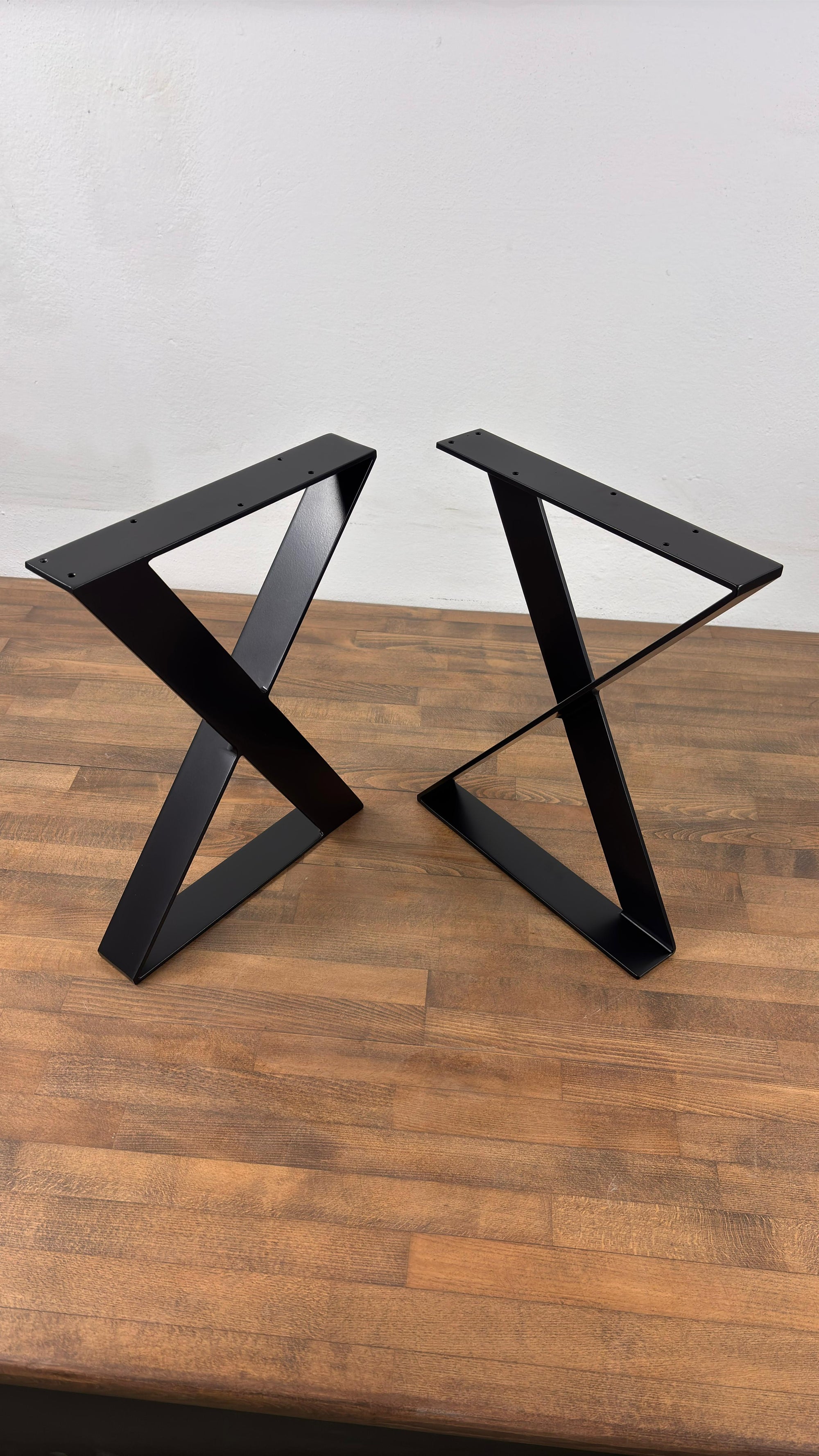 16" X frame Flat Steel Table Legs