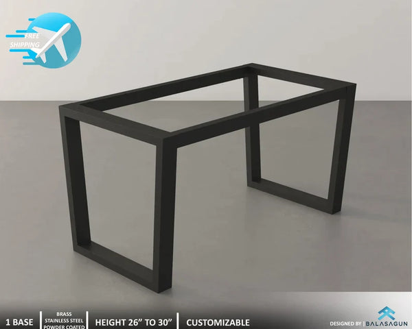 Trapezoid Frame Metal Dining Table Base - balasagun