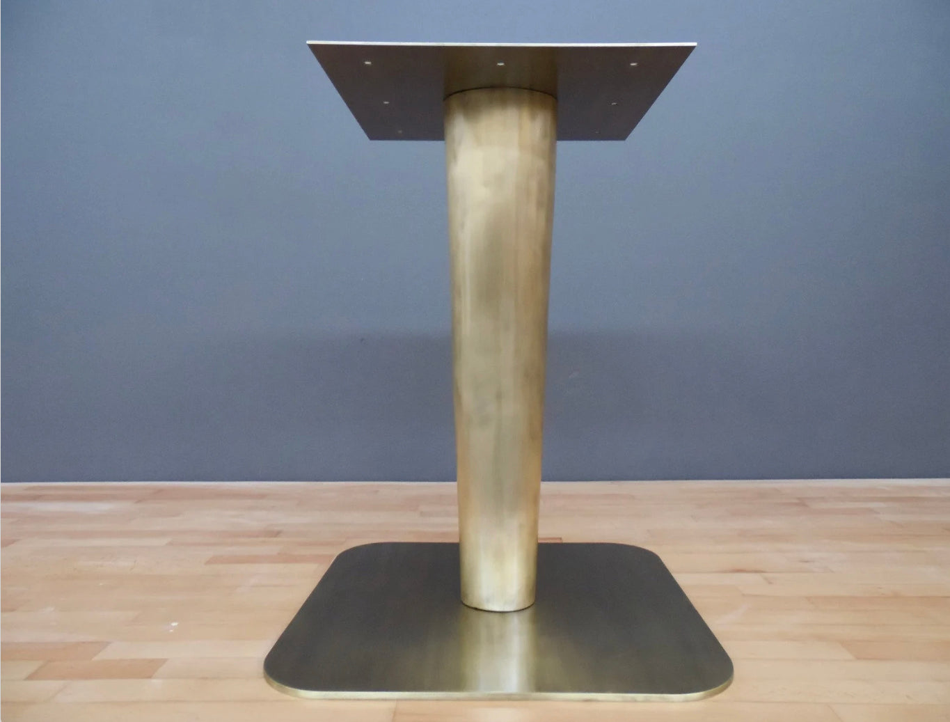 Steel Table Base , 28" Table Pedestal , GOLDEN HORN by Balasagun