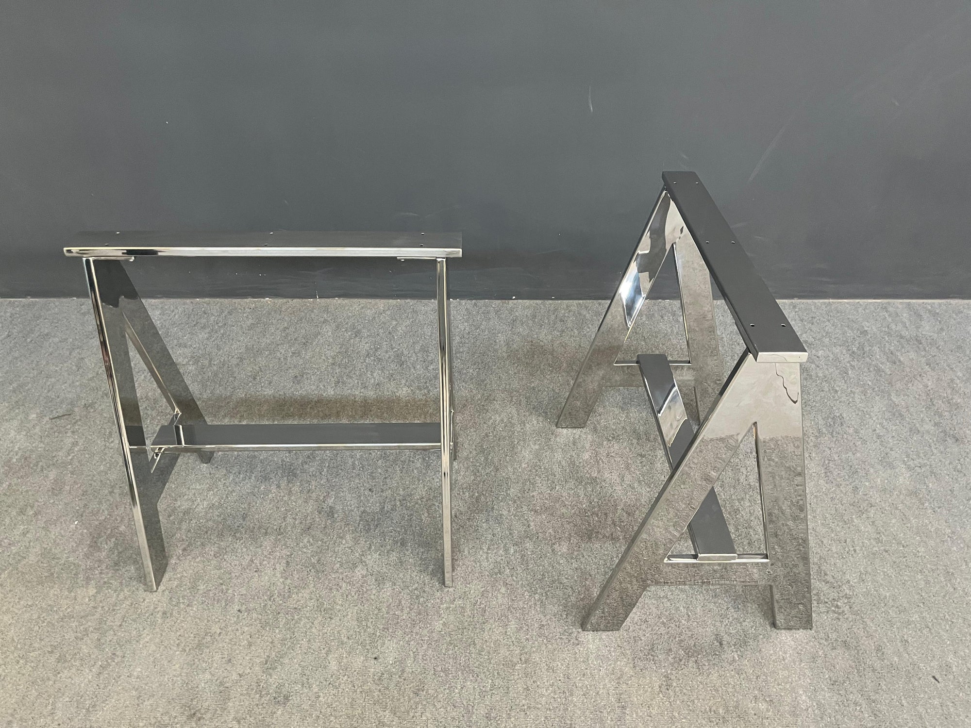 Stainless Steel Sawhorse Desk Legs Set ( 2)