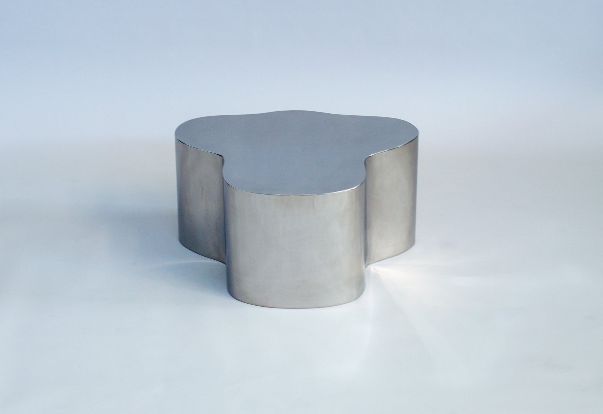 Modern Stainless Steel Coffee Table | Organic Cloud Shape Sculptural Accent Table for Contemporary Interiors | MAYSA  24 / LIMITED EDITION