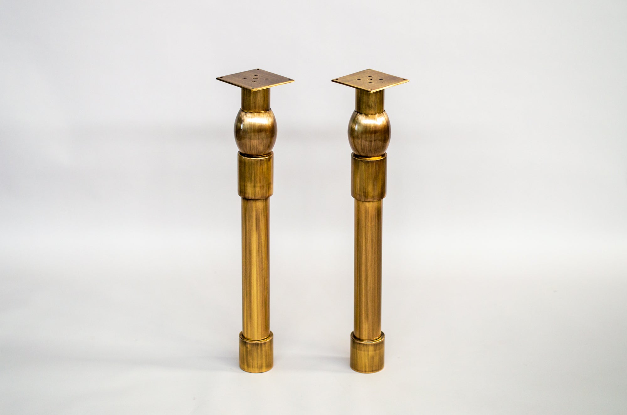Custom Brass Kitchen Island Legs – Handmade Gold Metal Furniture Legs – Set of 2 Modern Sculptural Posts