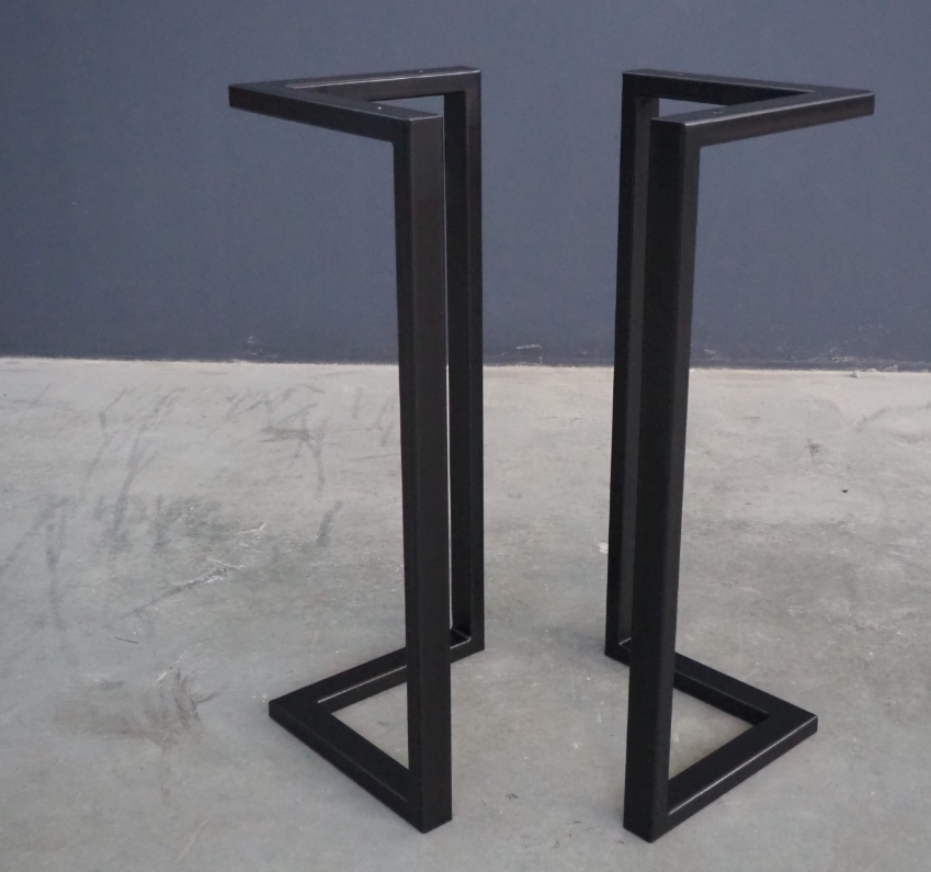 Bar Height Bracket Metal  Table Legs ,40” H x 24" W Iron Table Legs Set ( 2)