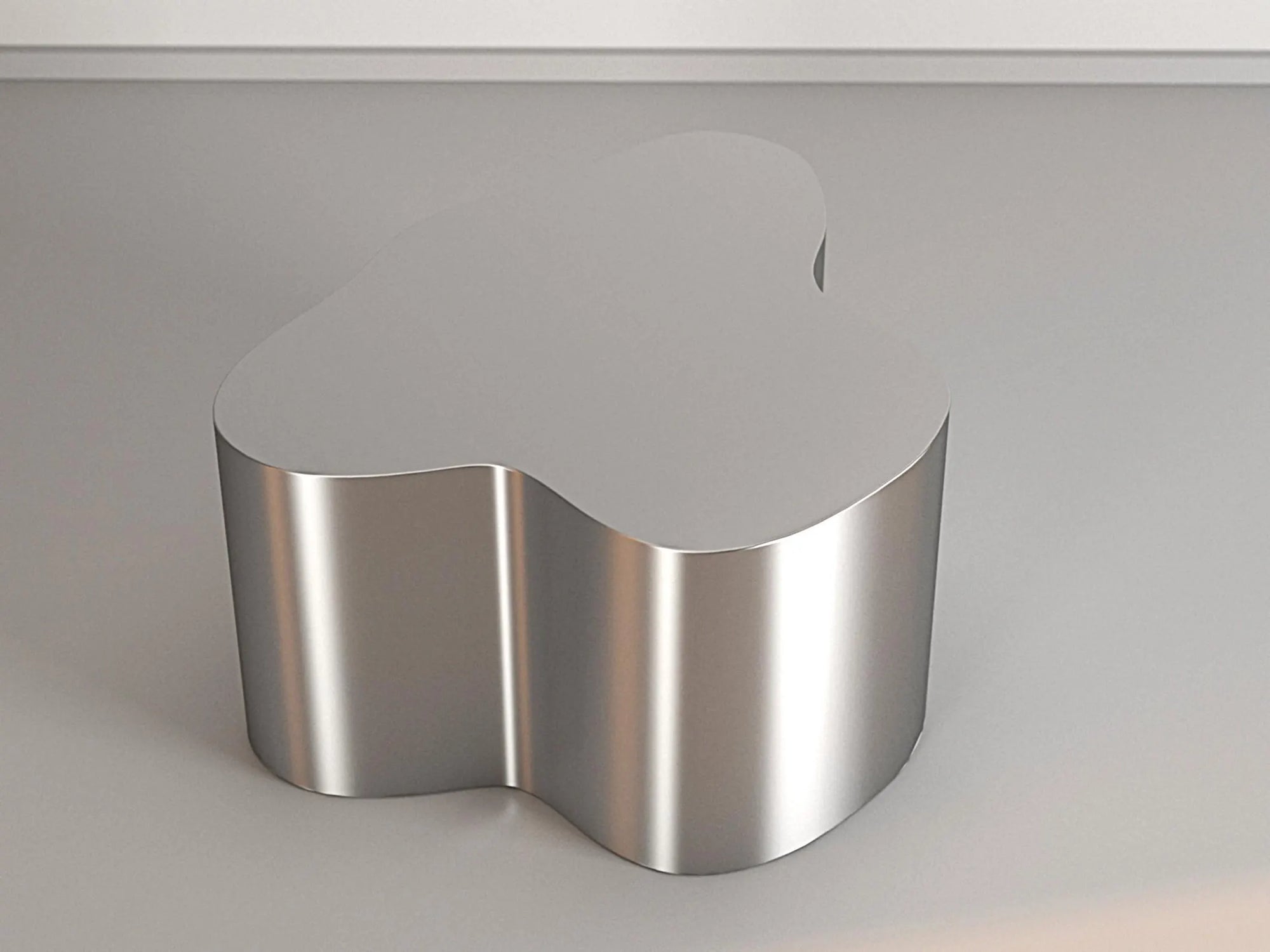 Modern Stainless Steel Coffee Table | Organic Cloud Shape Sculptural Accent Table for Contemporary Interiors | MAYSA  24 / LIMITED EDITION