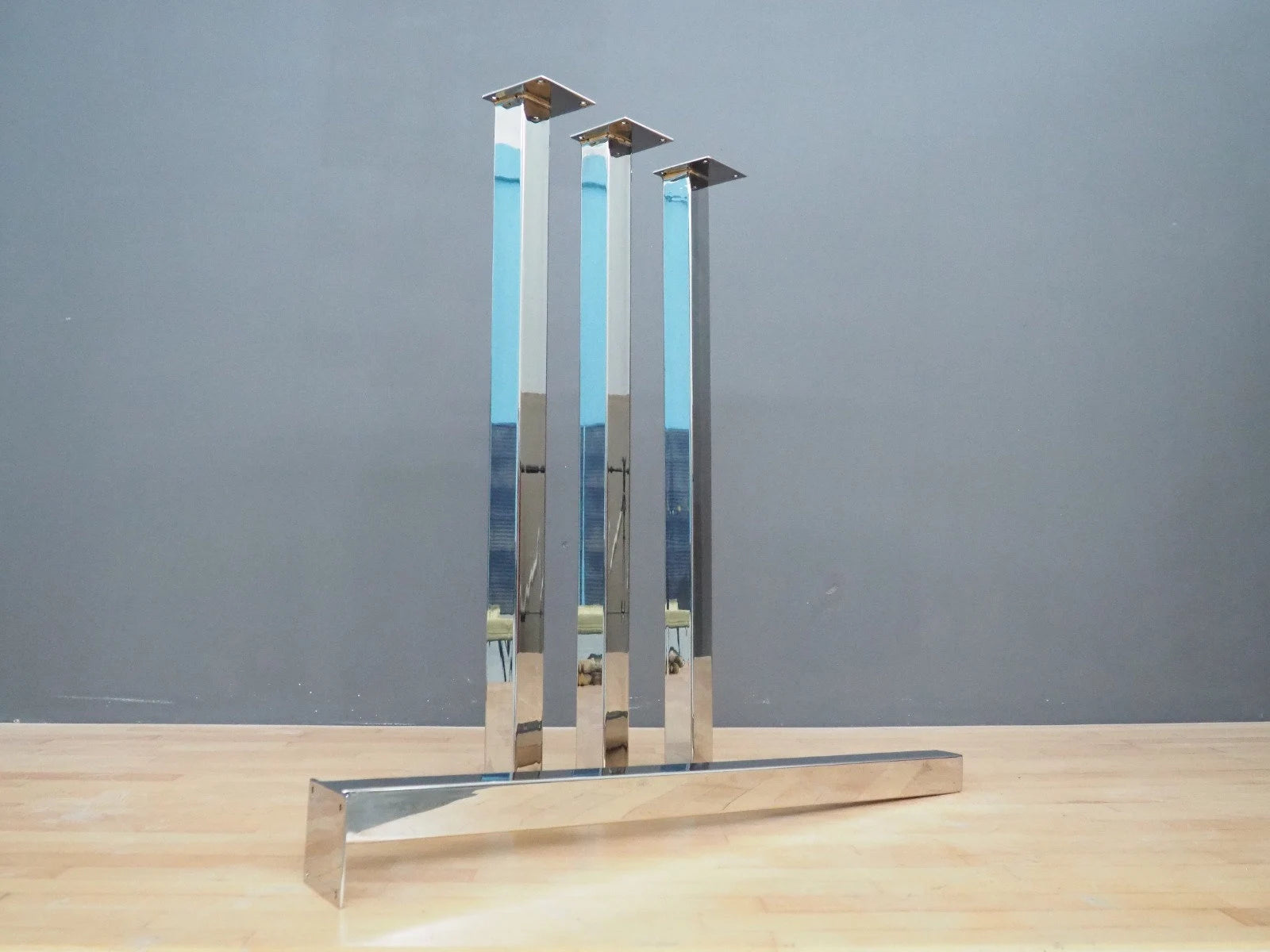 Metal Square Kitchen Island Stainless Steel  Post Table Legs