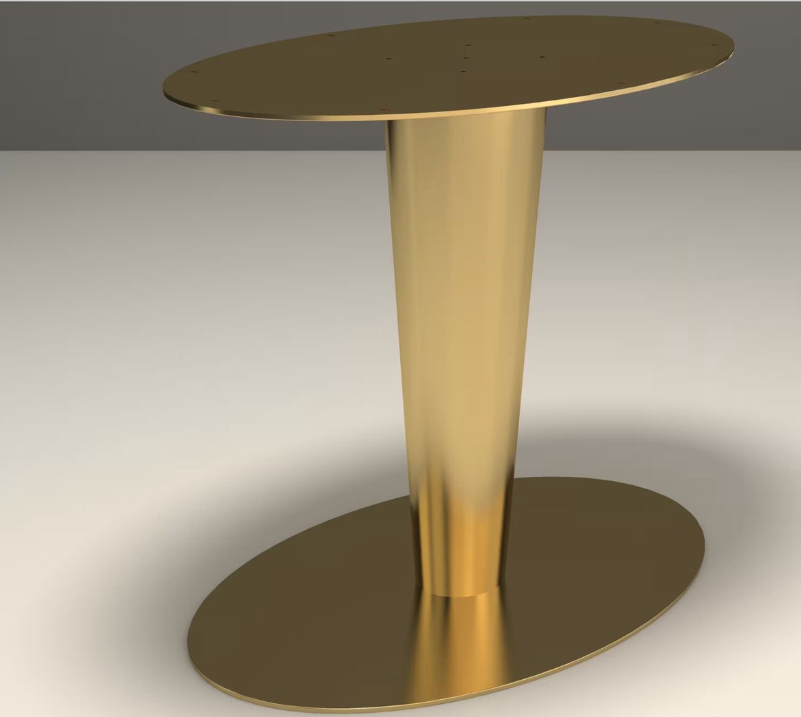 Steel Table Base , 28 Oval Table Pedestal , TULIP by Balasagun