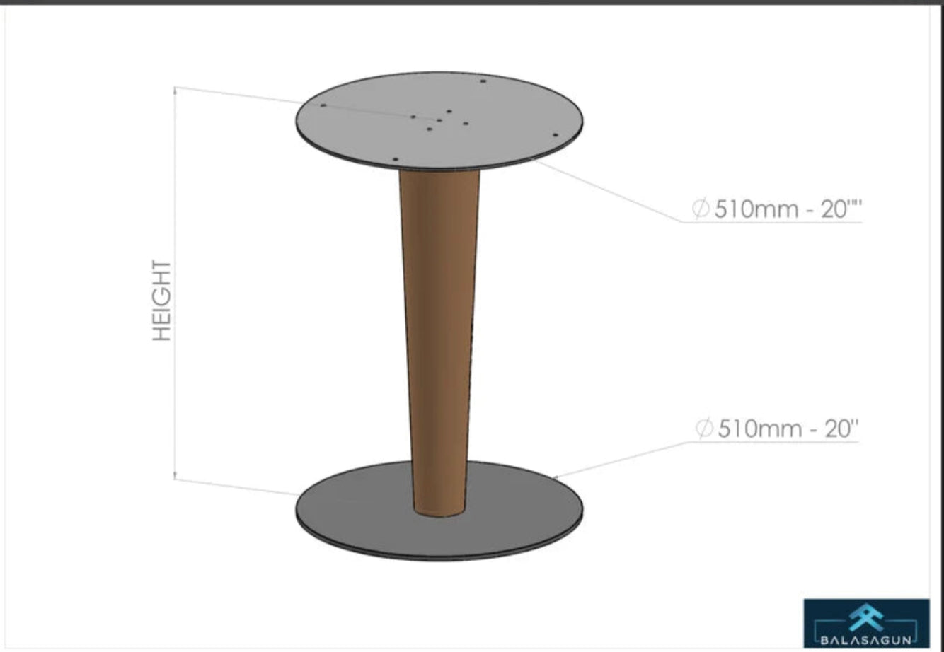 Stainless Steel Pedestal Table Base | Tulip S