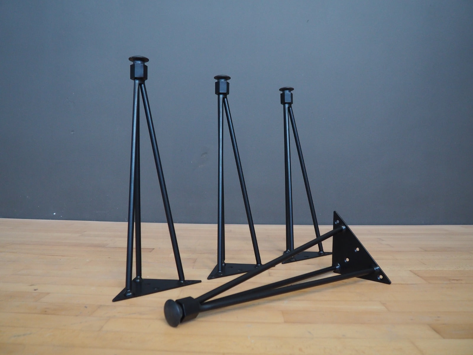 16" 3  Pin Nuts Hairpin Table Legs, Height 12" 16" Set(4)