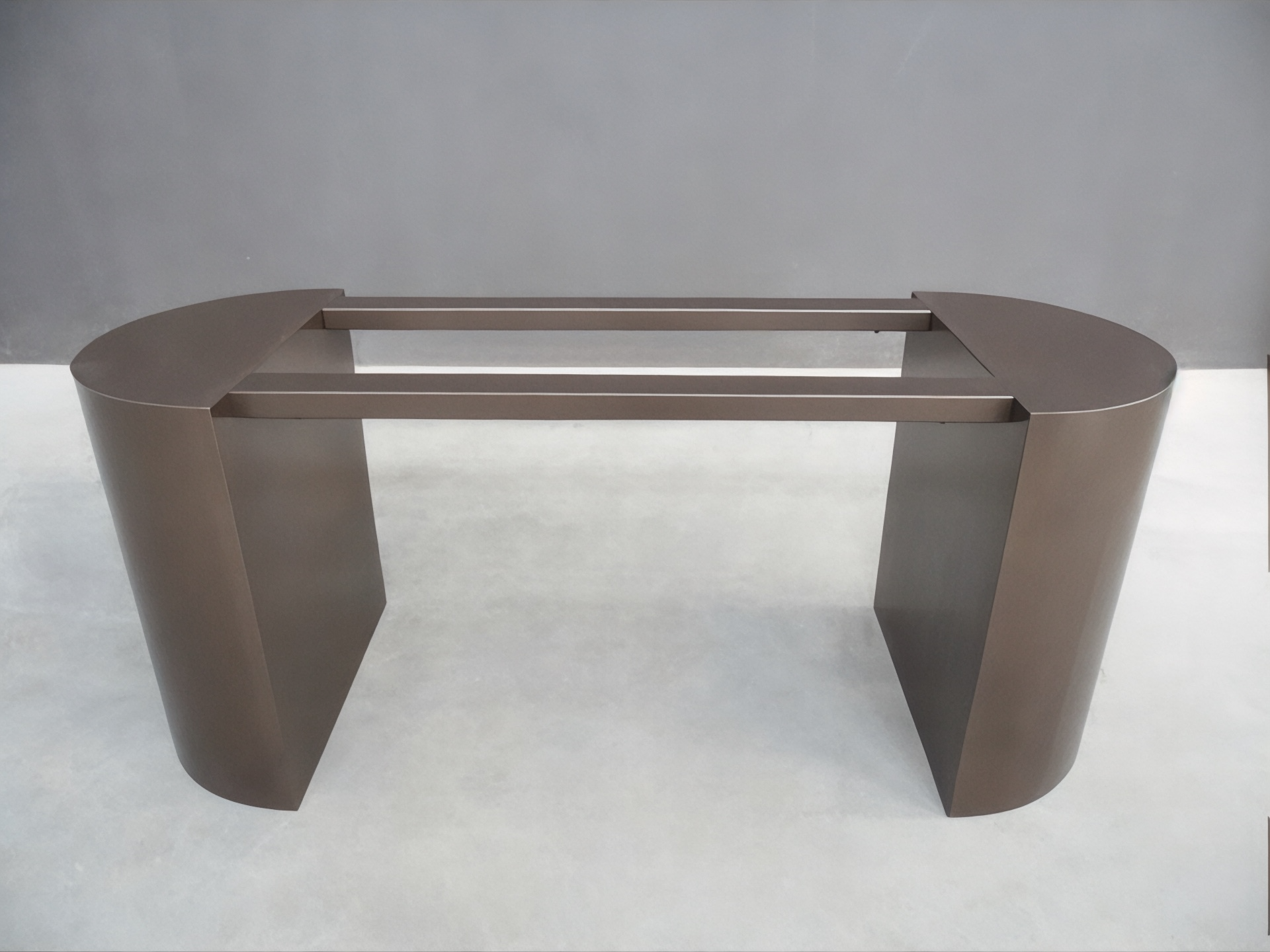 Modern Pedestal Table Base | Curved Metal Design | Heavy Duty Contemporary Base | AYCA