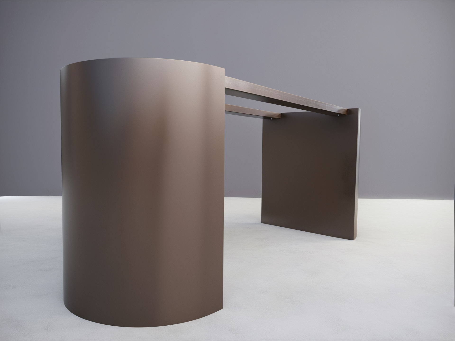 Modern Pedestal Table Base | Curved Metal Design | Heavy Duty Contemporary Base | AYCA