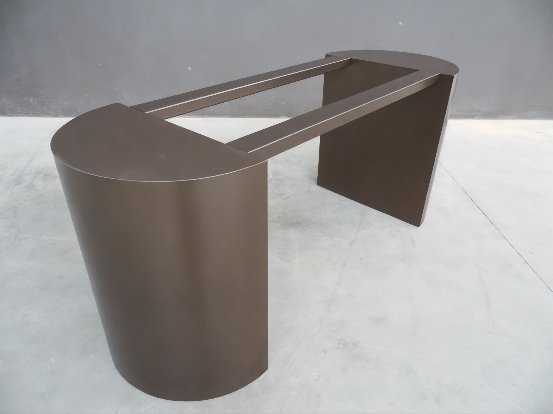 Modern Pedestal Table Base | Curved Metal Design | Heavy Duty Contemporary Base | AYCA