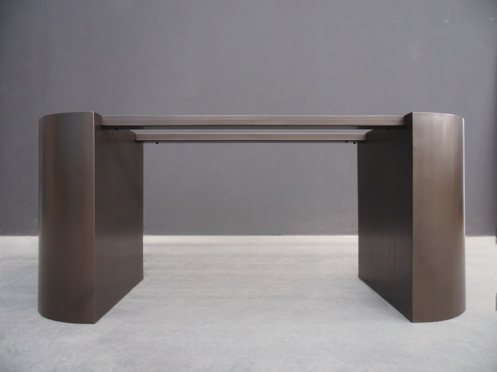 Modern Pedestal Table Base | Curved Metal Design | Heavy Duty Contemporary Base | AYCA AYCA