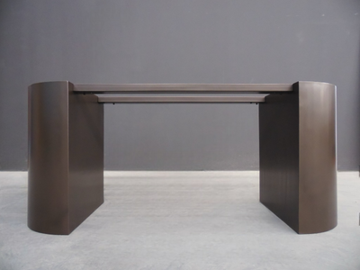 Modern Pedestal Table Base | Curved Metal Design | Heavy Duty Contemporary Base | AYCA AYCA
