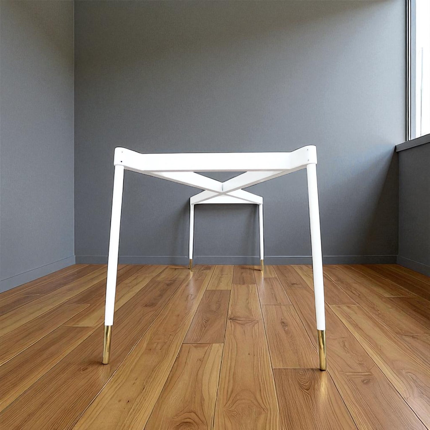Modern Metal Dining Table Base , 28"H x 28"W x 52” L CIRID Table Base