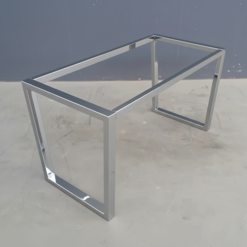 Trapezoid Frame Metal Long  Dining Table Base , 28" H X 28" W x 72" L | TAPER 2872