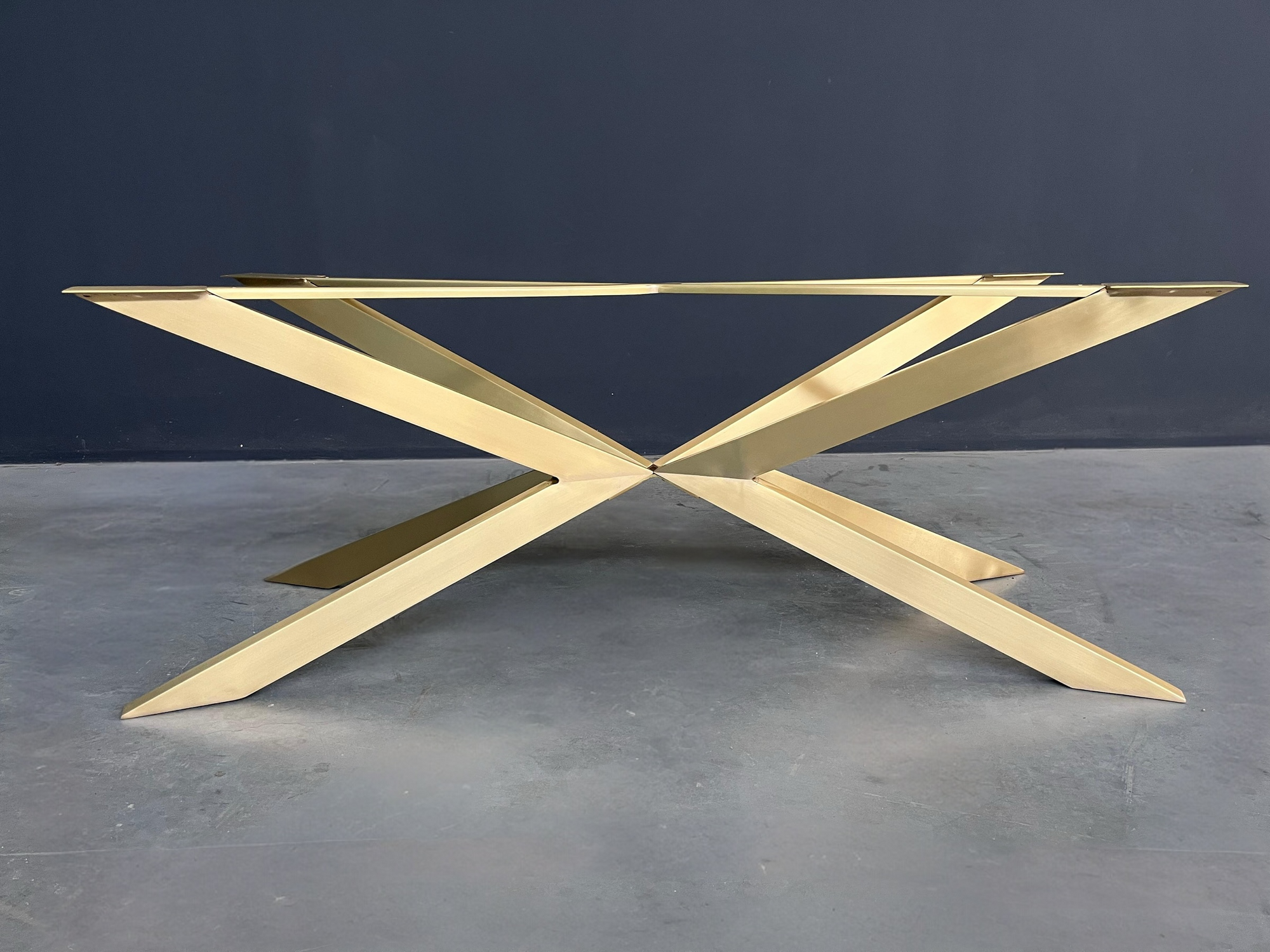 28" H 24" W x 46" L TUG Brass Modern Table Base