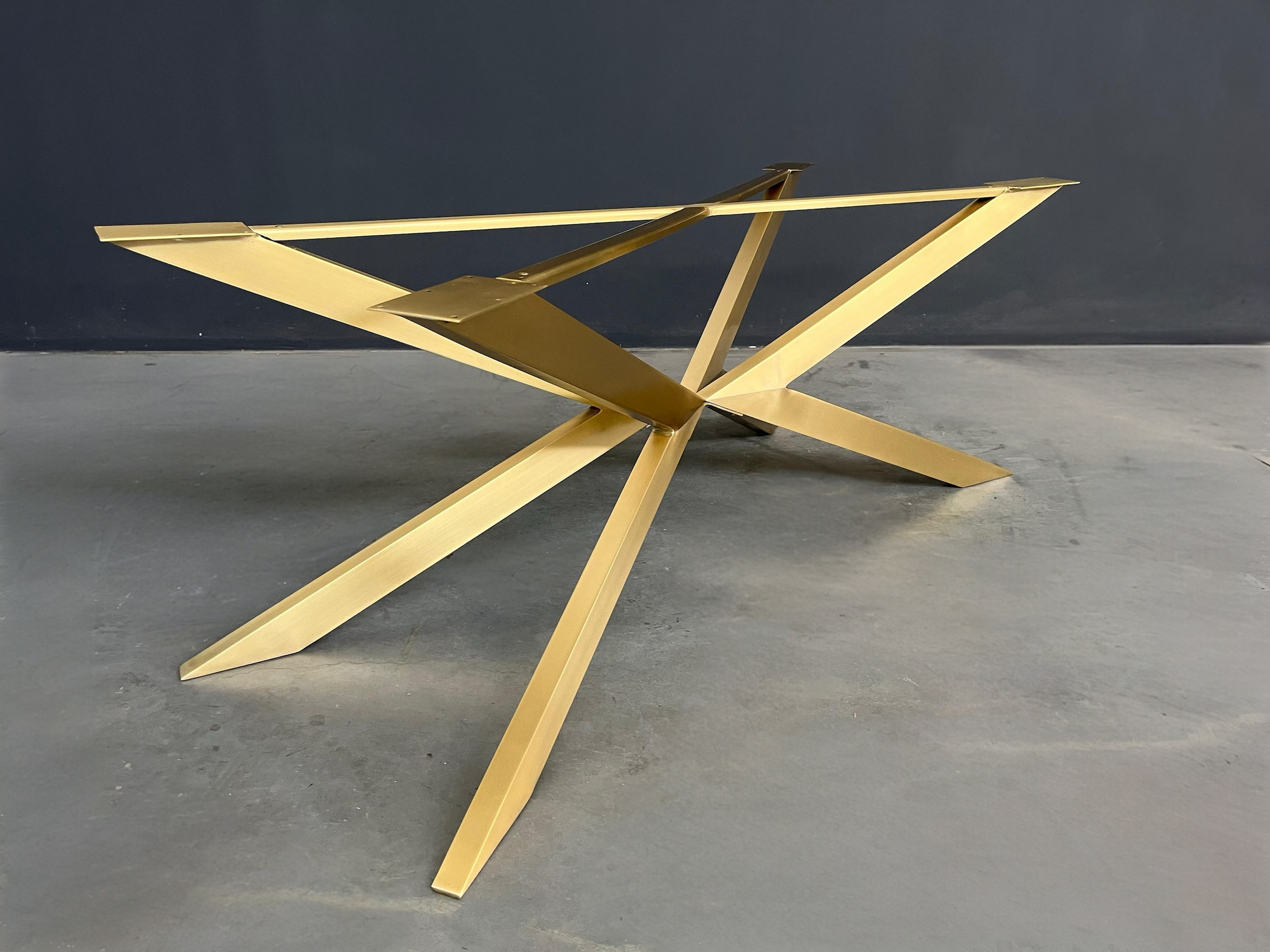 28" H 24" W x 46" L TUG Brass Modern Table Base