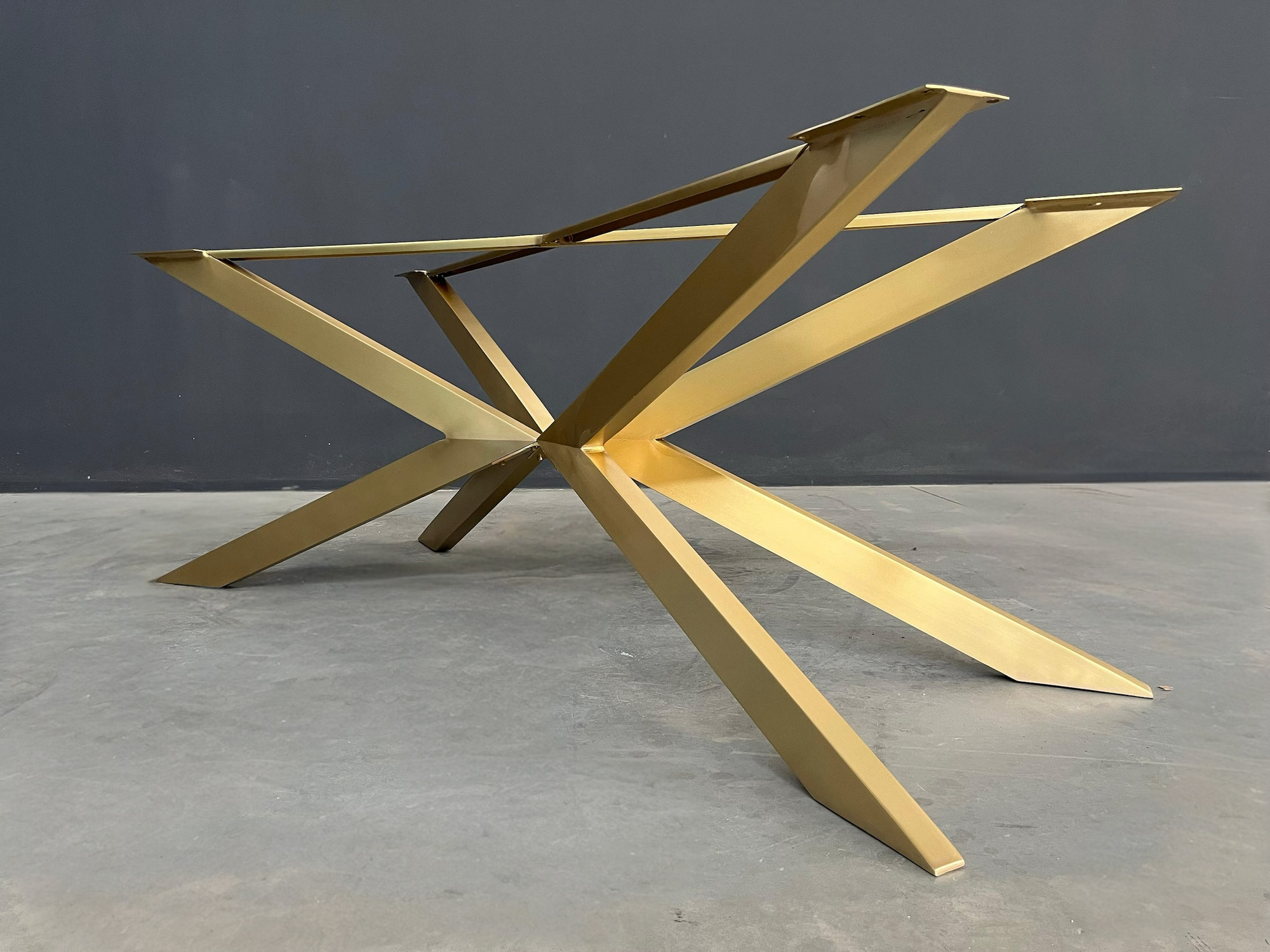28" H 24" W x 46" L TUG Brass Modern Table Base