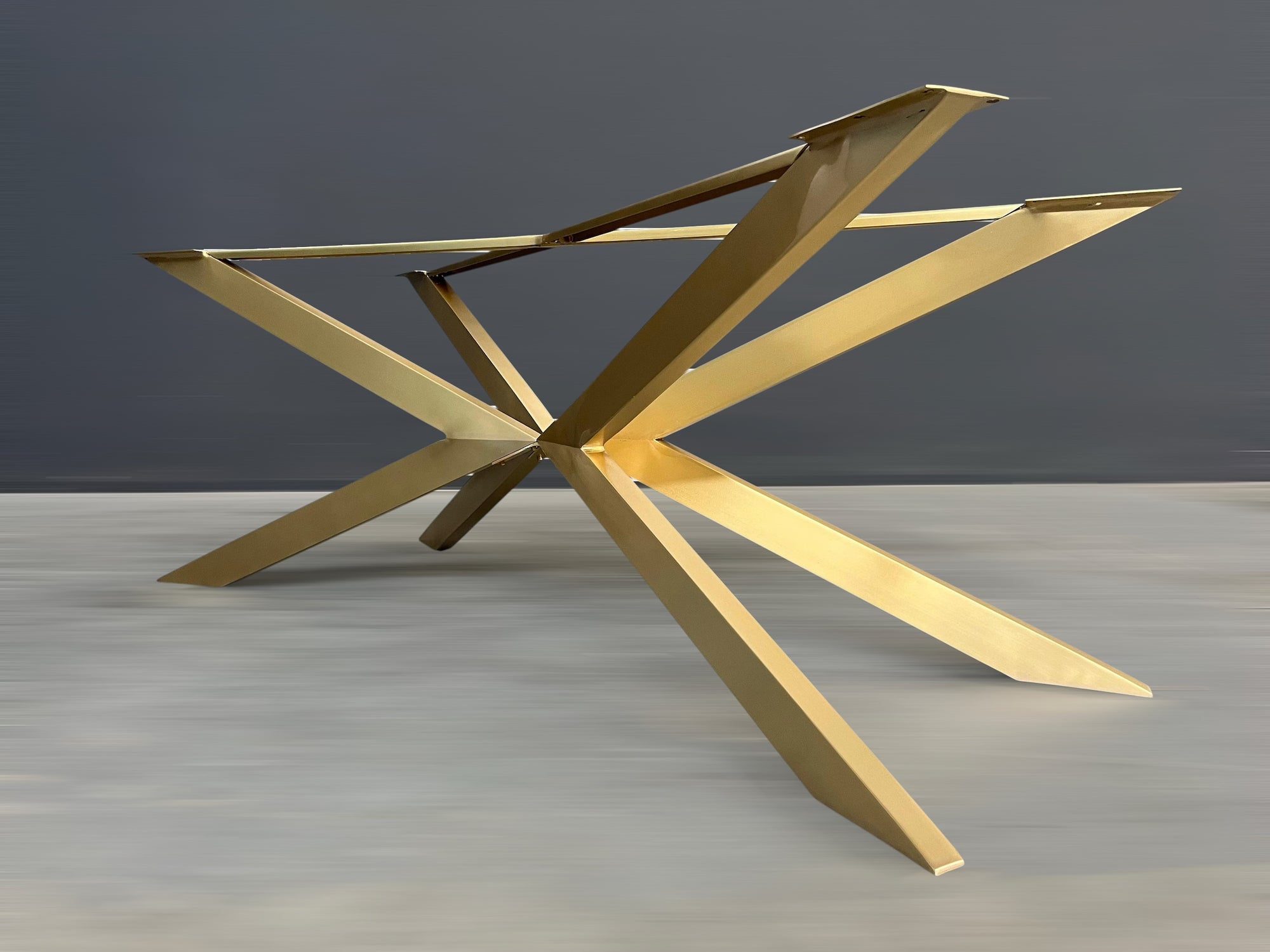28" H 24" W x 46" L TUG Brass Modern Table Base
