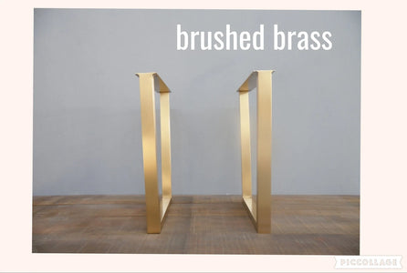 brushed brass modeen bench legs 
