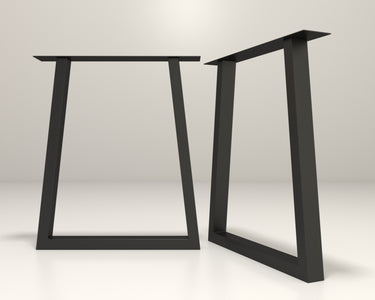 Trapezoid steel table legs