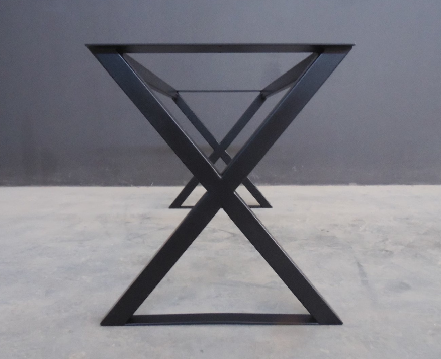 Metal Dining Table Base | 24" Widht  x 42" Length  X-Frame Table Base