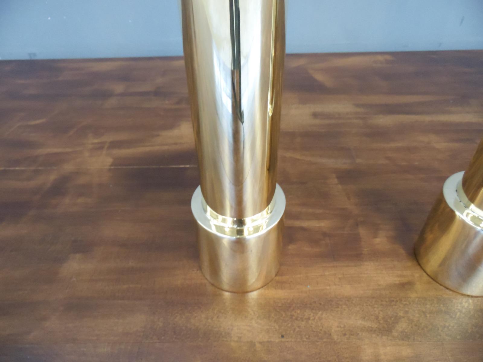 Custom Brass Kitchen Island Legs – Handmade Gold Metal Furniture Legs – Set of 2 Modern Sculptural Posts