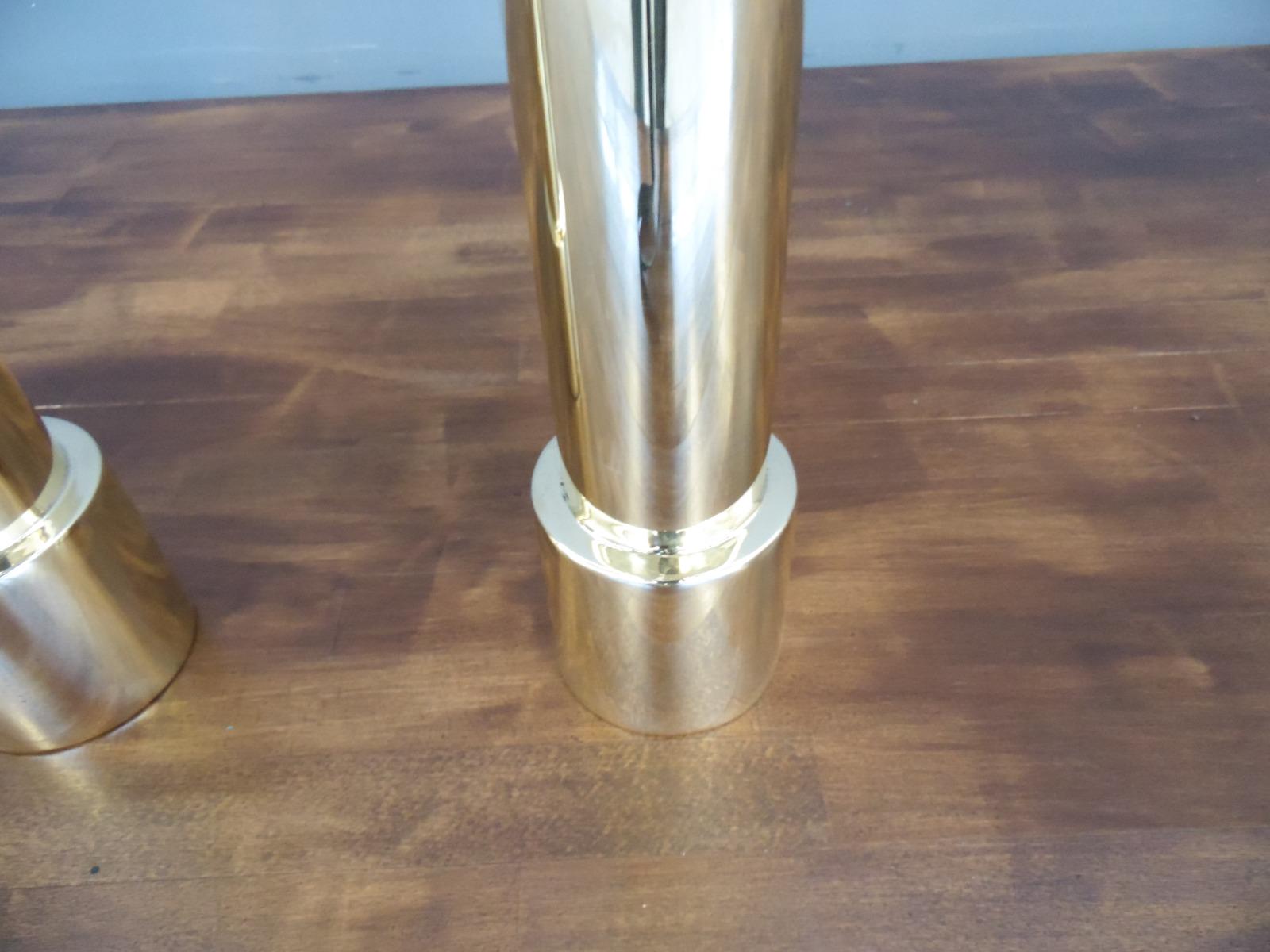 Custom Brass Kitchen Island Legs – Handmade Gold Metal Furniture Legs – Set of 2 Modern Sculptural Posts