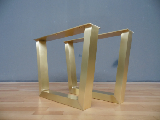 Brass Table Legs| Coffee Table Legs | Bench Legs | Furniture Legs | 16” Trapezoid 20'' Widht  Table Legs