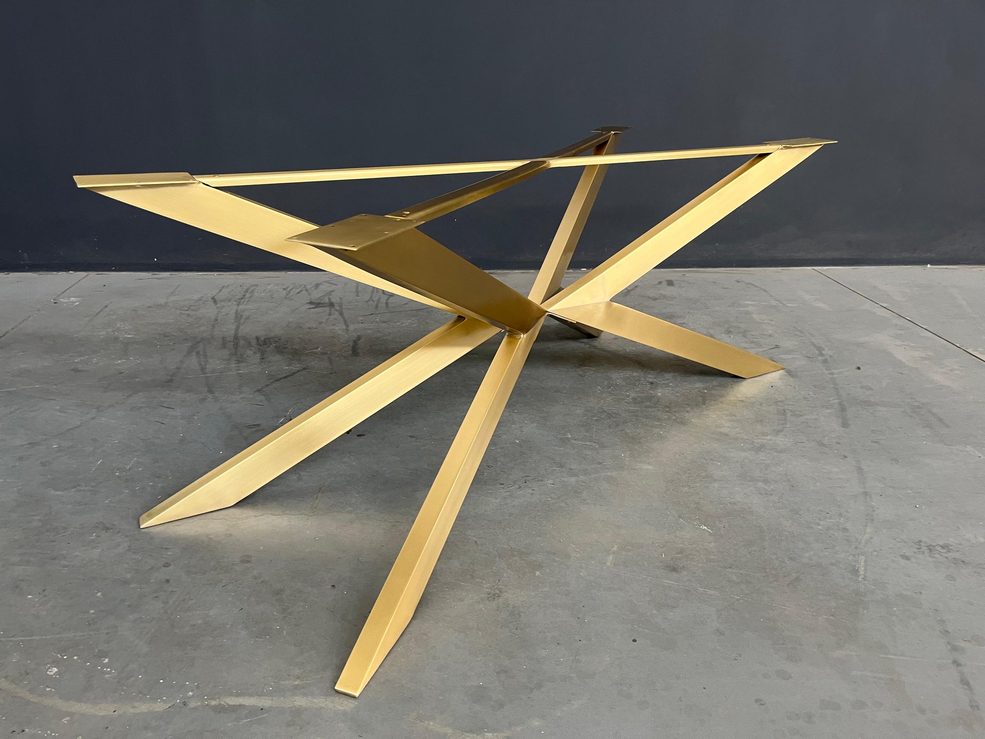 BRASS Modern Spider Dining Table Base 28 H x 28 W x 72 L TUG Tab