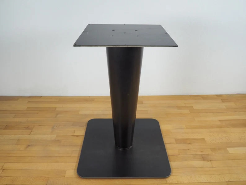 Steel Table Base , 28" Table Pedestal , GOLDEN HORN by Balasagun