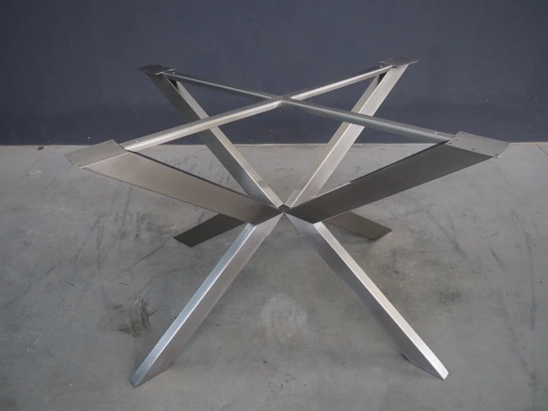 28" H X 52” R TUG Round Dining Table Base Stainless Steel