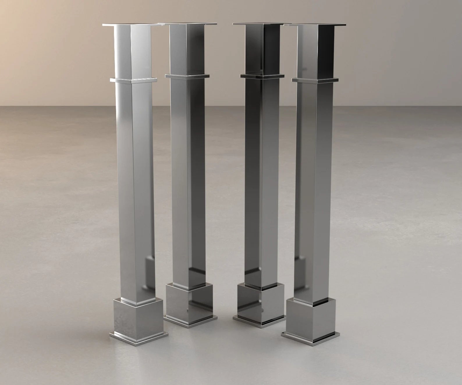 Stainless Steel Modern Counter & Kitchen Island Leg | ZAZADIN POST ( Set of 2 )