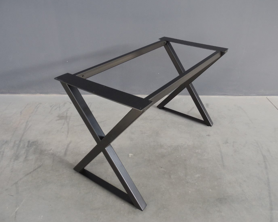 Metal Dining Table Base | 24" Widht  x 42" Length  X-Frame Table Base