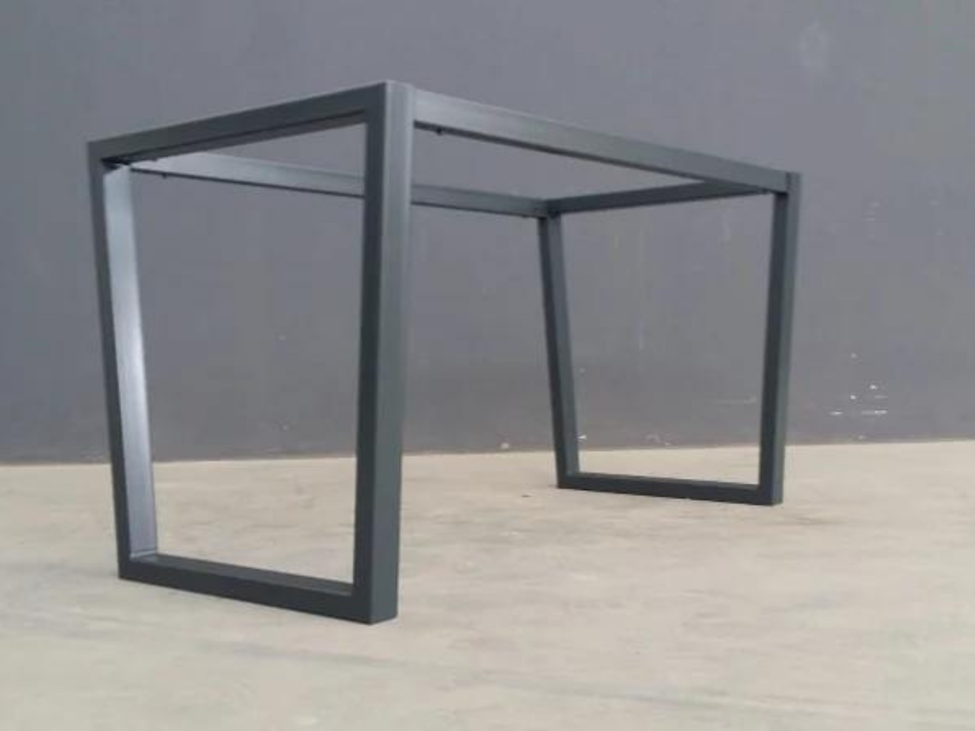 Trapezoid Frame Metal Long  Dining Table Base , 28" H X 28" W x 72" L | TAPER 2872