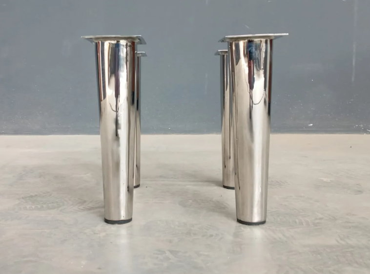 Furniture Legs: Stainless Steel Legs|  Coffee Table Legs & Cabinet Legs | 12” CONE  Table Legs |  Set of (4) Legs