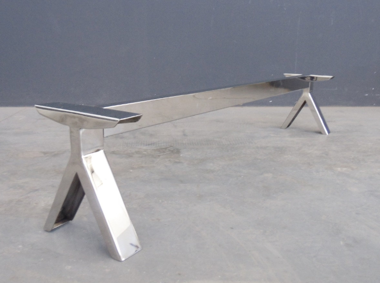 Modern Satinless Steel Bench Legs  | CATAL Bench  Base