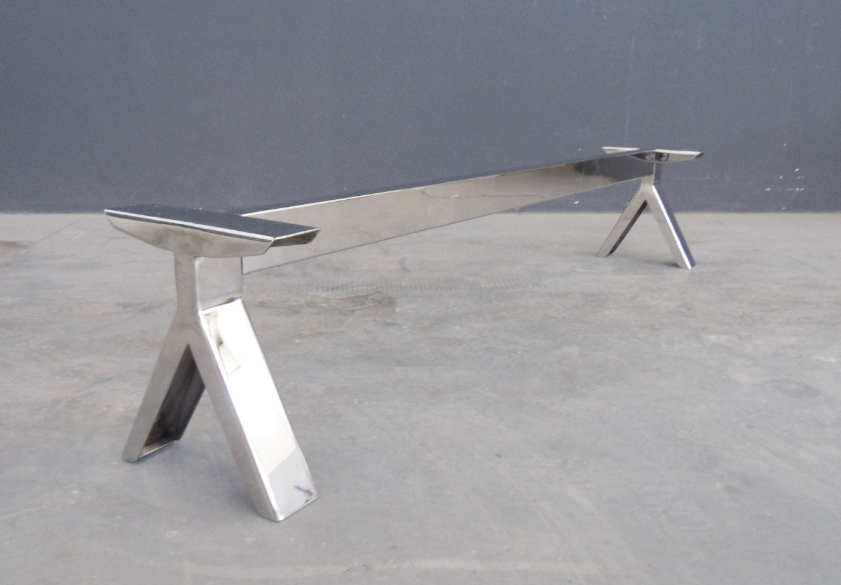 Modern Satinless Steel Bench Legs  | CATAL Bench  Base