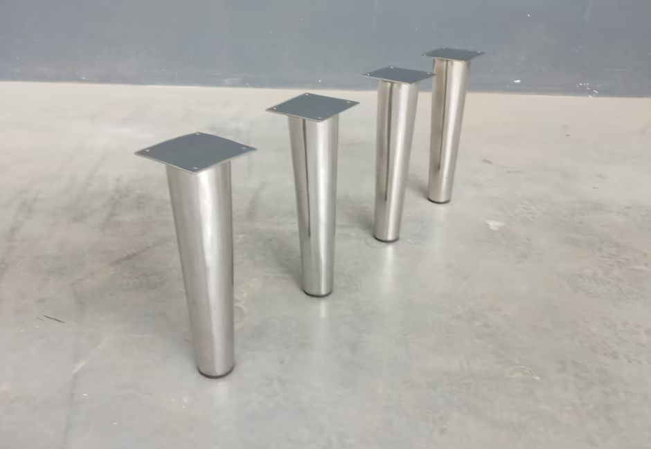 Furniture Legs: Stainless Steel Legs|  Coffee Table Legs & Cabinet Legs | 12” CONE  Table Legs |  Set of (4) Legs