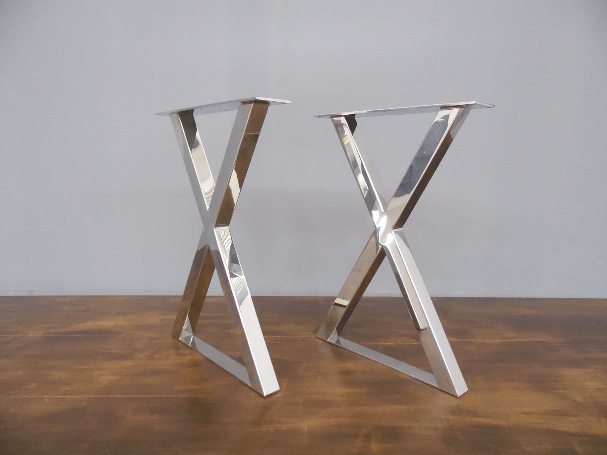 28" H X 20"w  X Frame Table Legs, Stainless Steel Set(2)