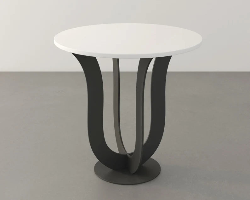 TULIP END Table Base | Side Table Base Metal | Handmade Unique Base | LALE