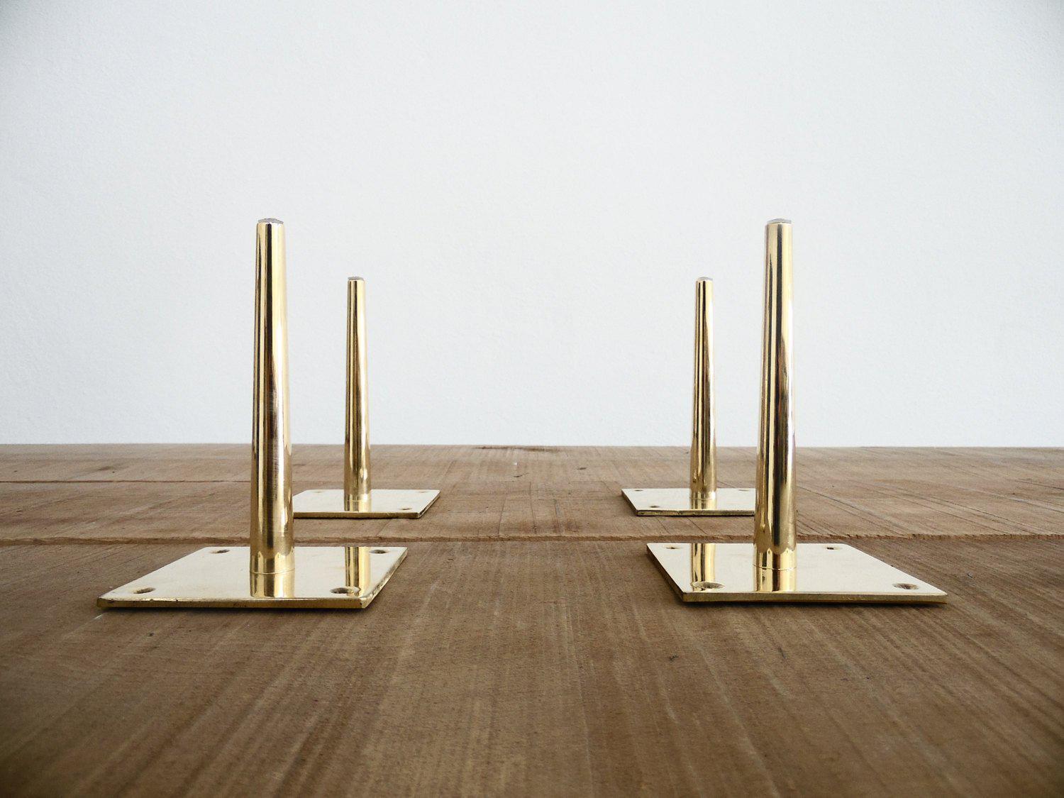 Brass modern table legs made to order 