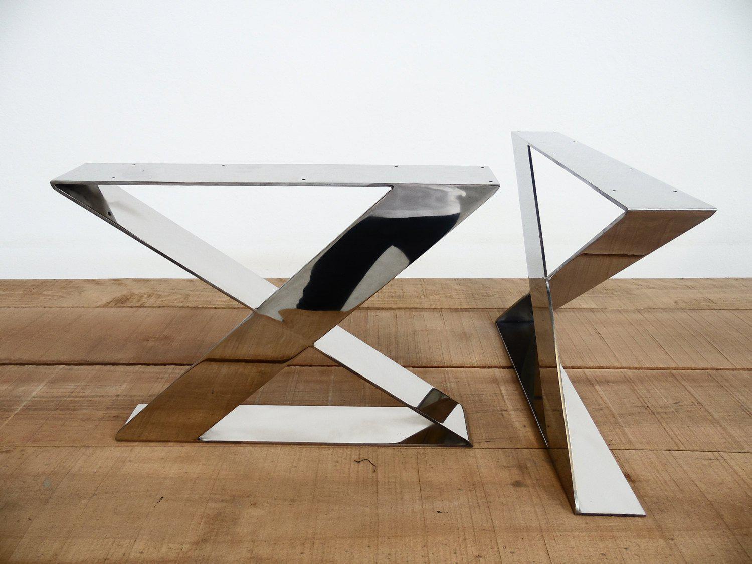 Silver top table legs